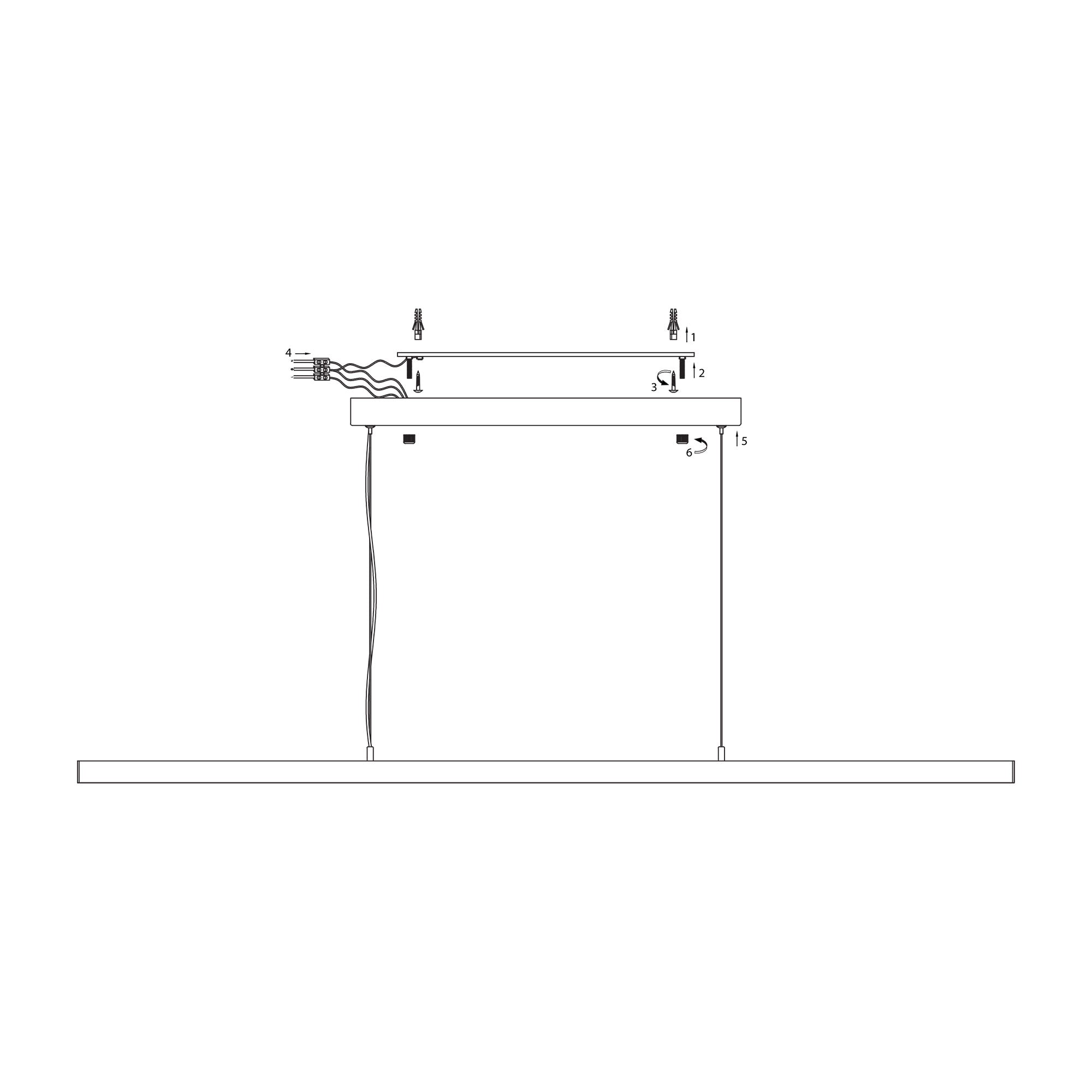 Shard LED Pendant White 1500mm - OL60795/1500WH